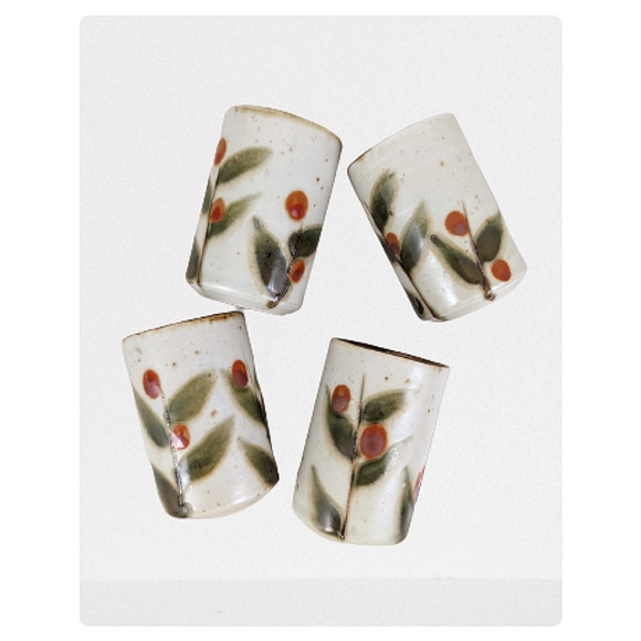 vintage 70's stoneware tumblers